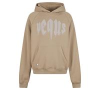 Kapuzensweatshirt PEQUS "PEQUS PEQUS Outlined Mythic Logo Hoodie", Damen, Gr. L, beige (aluminium), 100% Baumwolle, bedruckt, Rundhals, Sweatshirts (39643604-L) aluminium