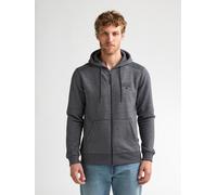 Kapuzensweatshirt PETROL INDUSTRIES, Herren, Gr. L (40), grau (iron steel), Sweatware, Obermaterial: 50% Baumwolle, 50% Polyester, meliert, regular fit, Bündchen, Sweatshirts, mit Reißverschluss und E