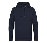 Kapuzensweatshirt PETROL INDUSTRIES "Men Sweater Hooded", Herren, Gr. S (36), blau (navy blau), Sweatware, Obermaterial: 95% Baumwolle, 5% Elasthan, unifarben, regular fit hüftbedeckend, Rundhals, Fla