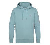 Kapuzensweatshirt PETROL INDUSTRIES "Men Sweater Hooded", Herren, Gr. XXL (44), ocean, Sweatware, Obermaterial: 95% Baumwolle, 5% Elasthan, unifarben, regular fit hüftbedeckend, Rundhals, Flachstrickb
