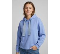 Kapuzensweatshirt PIECES "PCCHILLI LS GLITTER HOODIE NOOS BC", Damen, Gr. XS, blau (hydrangea detail:wide lurex), Sweatware, Obermaterial: 50% Baumwolle, 50% Polyester, unifarben, regular fit normal,