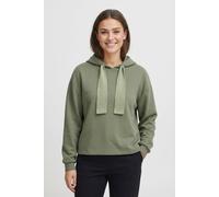Kapuzensweatshirt PIECES "PCCHILLI LS GLITTER HOODIE NOOS BC", Damen, Gr. XXL, grün (deep lichen grün detail:wide lurex), Sweatware, Obermaterial: 50% Baumwolle, 50% Polyester, unifarben, regular fit