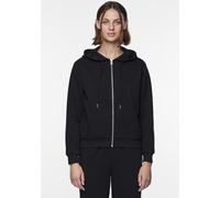 Kapuzensweatshirt PIECES "PCCHILLI LS ZIP HOODIE NOOS BC", Damen, Gr. L, schwarz, Sweatware, Obermaterial: 60% Baumwolle, 40% Polyester, unifarben, regular fit normal, ohne Ausschnitt, Rippbündchen, S
