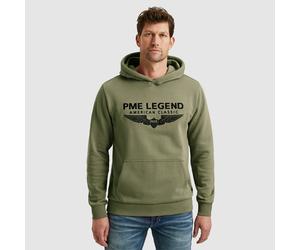 Kapuzensweatshirt PME LEGEND "Hooded soft terry with logo", Herren, Gr. XXL, grün (loden grün), Sweatware, Obermaterial: 80% Baumwolle, 20% Polyester, bedruckt, regular fit taillenbedeckt, Bündchen, S