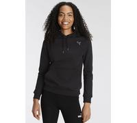 Kapuzensweatshirt PUMA "BETTER ESSENTIALS HOODIE FL", Damen, Gr. M, schwarz (puma schwarz), Fleece, Obermaterial: 100% Baumwolle, unifarben, comfort fit normal, Sweatshirts (68924420-M) puma schwarz