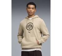 Kapuzensweatshirt PUMA "BVB FTBLCULTURE HOODIE", Herren, Gr. M, alabaster, puma schwarz, Sweatware, Obermaterial: 68% Baumwolle, 32% Polyester, gemustert, regular fit normal, angesetztes Bündchen, Swe