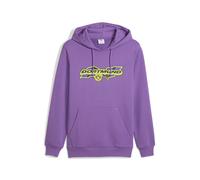 Kapuzensweatshirt PUMA "BVB FTBLCULTURE HOODIE", Herren, Gr. M, gelb (soft violet, gelb alert), Sweatware, Obermaterial: 68% Baumwolle, 32% Polyester, gemustert, regular fit normal, Sweatshirts (60252