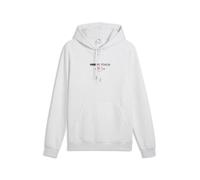Kapuzensweatshirt PUMA "CLASS GRAPHIC HOODIE FL", Herren, Gr. S, weiß (weiß glow heather), Fleece, Obermaterial: 66% Baumwolle, 34% Polyester, unifarben, regular fit normal, angesetztes Bündchen, Swea