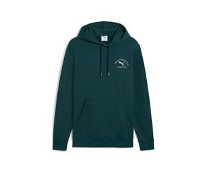 Kapuzensweatshirt PUMA "CLASS GRAPHIC HOODIE FL", Herren, Gr. XXL, grün terrain, Fleece, Obermaterial: 66% Baumwolle, 34% Polyester, unifarben, regular fit normal, Rundhals, angesetztes Bündchen, Swea