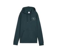 Kapuzensweatshirt PUMA "CLASS RELAXED HOODIE FL", Damen, Gr. L, grün terrain, Fleece, Obermaterial: 66% Baumwolle, 34% Polyester, unifarben, relaxed fit normal, Rundhals, Sweatshirts, mit Kapuze, mit