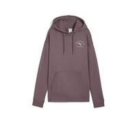 Kapuzensweatshirt PUMA "CLASS RELAXED HOODIE FL", Damen, Gr. S, raisin, Fleece, Obermaterial: 66% Baumwolle, 34% Polyester, unifarben, relaxed fit normal, Rundhals, Sweatshirts, mit Kapuze, mit Kängur