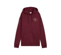 Kapuzensweatshirt PUMA "CLASS RELAXED HOODIE FL", Gr. L, rot (ruby shimmer), Fleece, Obermaterial: 66% Baumwolle, 34% Polyester, unifarben, relaxed fit normal, Rundhals, angesetztes Bündchen, Sweatshi