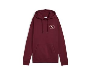 Kapuzensweatshirt PUMA "CLASS RELAXED HOODIE FL", Gr. L, rot (ruby shimmer), Fleece, Obermaterial: 66% Baumwolle, 34% Polyester, unifarben, relaxed fit normal, Rundhals, angesetztes Bündchen, Sweatshi
