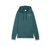 Kapuzensweatshirt PUMA "CLASS RELAXED HOODIE TR", Damen, Gr. S, grün (emerald ice), Sweatware, Obermaterial: 68% Baumwolle, 32% Polyester, unifarben, relaxed fit normal, angesetztes Bündchen, Sweatshi