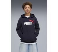 Kapuzensweatshirt PUMA "ESS 2 COLOR NO.1 LOGO HOODIE TR B", Jungen, Gr. 140, blau (new navy), Sweatware, Obermaterial: 68% Baumwolle, 32% Polyester, bedruckt, regular fit normal, angesetztes Bündchen,
