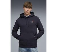 Kapuzensweatshirt PUMA "ESS 2 COLOR SMALL NO. 1 LOGO HOODIE FL", Herren, Gr. S, new navy, rot, Fleece, Obermaterial: 66% Baumwolle, 34% Polyester, unifarben, regular fit normal, angesetztes Bündchen,