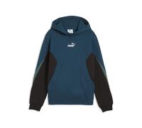 Kapuzensweatshirt PUMA "ESS BLOCK HOODIE FL B", Jungen, Gr. 128, midnight petrol, Fleece, Obermaterial: 66% Baumwolle, 34% Polyester. Kapuzenfutter: 100% Baumwolle, regular fit normal, angesetztes Bün