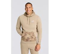 Kapuzensweatshirt PUMA "ESS CAMO HOODIE FL", Herren, Gr. XXL, ice coffee, Fleece, Obermaterial: 66% Baumwolle, 34% Polyester, tarnfarben, regular fit normal, Rundhals, Sweatshirts, sportlicher Stil, m