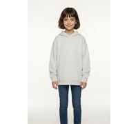 Kapuzensweatshirt PUMA "ESS CENTERED CAT LOGO RELAXED HOODIE FL G", Mädchen, Gr. 176, weiß (crme de mint), Fleece, Obermaterial: 66% Baumwolle, 34% Polyester, unifarben, relaxed fit normal, angesetzte