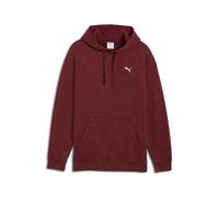 Kapuzensweatshirt PUMA "ESS ELEVATED RELAXED WASH HOODIE FL", Gr. XL, rot (ruby shimmer), Fleece, Obermaterial: 66% Baumwolle, 34% Polyester, bedruckt, relaxed fit normal, angesetztes Bündchen, Sweats