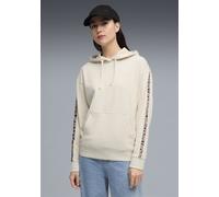 Kapuzensweatshirt PUMA "ESS GRAPHIC ANIMAL COMFORT HOODIE TR", Damen, Gr. M, alpine snow, Sweatware, Obermaterial: 68% Baumwolle, 32% Polyester, bedruckt, comfort fit normal, Sweatshirts, mit Kängurut