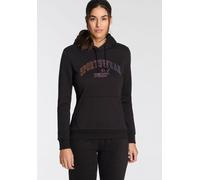 Kapuzensweatshirt PUMA "ESS+ LOGO LAB HOODIE FL", Damen, Gr. M, schwarz (puma schwarz), Fleece, Obermaterial: 66% Baumwolle, 34% Polyester, bedruckt, regular fit normal, Sweatshirts (59317219-M) puma