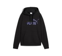 Kapuzensweatshirt PUMA "ESS NATURE 2.0 COMFORT HOODIE TR", Damen, Gr. S, schwarz (puma schwarz), Sweatware, Obermaterial: 68% Baumwolle, 32% Polyester, bedruckt, comfort fit normal, Sweatshirts (86062