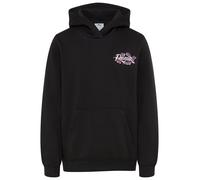 Kapuzensweatshirt PUMA "ESS NATURE 20 GRAPHIC HOODIE FL", Mädchen, Gr. 164, schwarz (puma schwarz), Fleece, Obermaterial: 68% Baumwolle, 32% Polyester, geblümt, regular fit normal, angesetztes Bündche