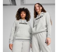 Kapuzensweatshirt PUMA "ESS NO 1 LOGO HOODIE FL", Damen, Gr. M, grau (light gray heather), Fleece, Obermaterial: 66% Baumwolle, 34% Polyester, bedruckt, regular fit normal, angesetztes Bündchen, Sweat
