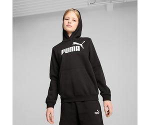 Kapuzensweatshirt PUMA "ESS NO 1 LOGO HOODIE FL G", Mädchen, Gr. 128, schwarz (puma schwarz), Fleece, Obermaterial: 66% Baumwolle, 34% Polyester, bedruckt, regular fit normal, angesetztes Bündchen, Sw
