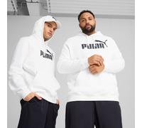 Kapuzensweatshirt PUMA "ESS NO. 1 LOGO HOODIE FL", Herren, Gr. M, weiß (puma weiß), Fleece, Obermaterial: 66% Baumwolle, 34% Polyester, bedruckt, regular fit normal, Sweatshirts, reguläre Passform, mi
