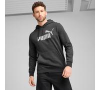 Kapuzensweatshirt PUMA "ESS NO. 1 LOGO HOODIE FL", Herren, Gr. S, grau (schwarz gray heather), Fleece, Obermaterial: 66% Baumwolle, 34% Polyester, bedruckt, regular fit normal, Sweatshirts, reguläre P