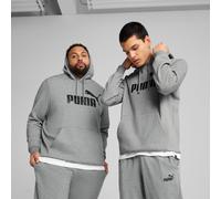 Kapuzensweatshirt PUMA "ESS NO 1 LOGO HOODIE FL", Herren, Gr. XL, grau (medium gray heather), Fleece, Obermaterial: 66% Baumwolle, 34% Polyester, bedruckt, regular fit normal, angesetztes Bündchen, Sw