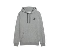 Kapuzensweatshirt PUMA "ESS SMALL NO 1 LOGO HOODIE FL", Herren, Gr. XXL, grau (medium gray heather), Fleece, Obermaterial: 66% Baumwolle, 34% Polyester, unifarben, regular fit normal, angesetztes Bünd