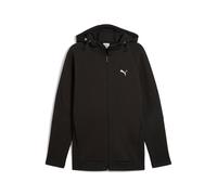 Kapuzensweatshirt PUMA "EVOSTRIPE FULL-ZIP HOODIE DK", Herren, Gr. M, schwarz (puma schwarz), Obermaterial: 77% Baumwolle, 23% Polyester, unifarben, slim fit normal, Sweatshirts (93022948-M) puma schw