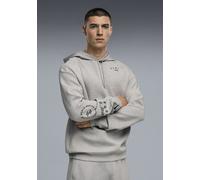 Kapuzensweatshirt PUMA "M X HYROX CLOUDSPUN HOODIE", Herren, Gr. L, light gray heather, Obermaterial: 78% Polyester, 16% Lyocell, 6% Elasthan, regular fit normal, Sweatshirts, für Fitness und sportlic