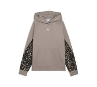 Hoodie PUMA "PUMA Sport Animal Fleece-Hoodie Damen", Damen, Gr. S, mouse gray beige, Obermaterial: 32% Polyester, 68% Baumwolle. Futter: 100% Baumwolle. Rippe: 97% Baumwolle, 3% Elasthan, Sweatshirts