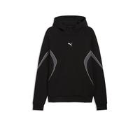Kapuzensweatshirt PUMA "SPORT BLOCKING HOODIE DK", Herren, Gr. XXL, schwarz (puma schwarz), Obermaterial: 47% Polyester, 38% Baumwolle, 10% Viskose, 5% Elasthan, unifarben, regular fit normal, angeset
