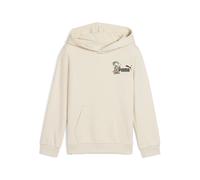 Kapuzensweatshirt PUMA "SUPER HOODIE PS", Jungen, Gr. 116, weiß (alpine snow), Sweatware, Obermaterial: 68% Baumwolle, 32% Polyester, bedruckt, regular fit normal, angesetztes Bündchen, Sweatshirts, f