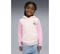Kapuzensweatshirt PUMA "SUPER HOODIE TR PS", Mädchen, Gr. 98, jasmine flower, Sweatware, Obermaterial: 68% Baumwolle, 32% Polyester, bedruckt, regular fit normal, angesetztes Bündchen, Sweatshirts, fü