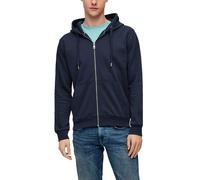 Kapuzensweatshirt QS, Herren, Gr. S, blau, Sweatware, Obermaterial: 60% Baumwolle, 40% Polyester, unifarben, regular fit normal, ohne Ausschnitt, Rippbündchen, Sweatshirts, mit Kapuze (16388956-S) bla