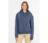 Kapuzensweatshirt RAGWEAR "ZERRA", Damen, Gr. XXL, blau (indigo blau), Sweatware, Obermaterial: 70% Baumwolle, 30% Polyester, unifarben mit Farbeinsatz, normal, Rundhals, Sweatshirts, aus Baumwolle un