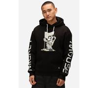 Kapuzensweatshirt RECOVERED "Disney Space Mickey", Herren, Gr. M, schwarz, 100% Baumwolle, bedruckt, normal, ohne Ausschnitt, Sweatshirts, im zeitlosen Design (95439910-M) schwarz