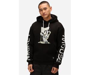 Kapuzensweatshirt RECOVERED "Disney Space Mickey", Herren, Gr. M, schwarz, 100% Baumwolle, bedruckt, normal, ohne Ausschnitt, Sweatshirts, im zeitlosen Design (95439910-M) schwarz