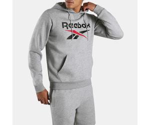 Kapuzensweatshirt REEBOK "TRENT 2 COL LOGO HOODY", Herren, Gr. S, light grau m, Obermaterial: 60% Baumwolle, 40% Polyester, Sweatshirts, mit verstellbarer Kapuze, aus Baumwolle und Polyester (86222208