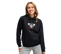Hoodie ROXY "Surf Stoked Brushed Art", Damen, Gr. M, grau (anthrazit), Obermaterial: 60% Baumwolle, 40% Polyester;, Sweatshirts Hoodie (99626843-M) anthrazit