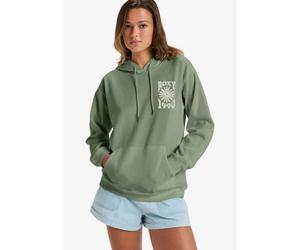 Kapuzensweatshirt ROXY "SURF STOKED HOODIE TERRY VINT", Damen, Gr. S, grün (oil grün), Obermaterial: 60% Baumwolle, 40% Polyester, Rundhals, Sweatshirts, Langarm-Design, aus Baumwolle und Polyester, s