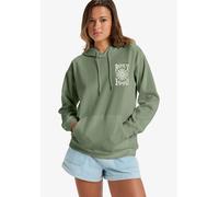 Kapuzensweatshirt ROXY "SURF STOKED HOODIE TERRY VINT", Damen, Gr. XS, grün (oil grün), Obermaterial: 60% Baumwolle, 40% Polyester, Rundhals, Sweatshirts, Langarm-Design, aus Baumwolle und Polyester,