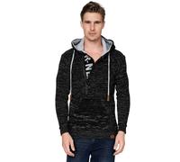 1/2 Zip Grobstrick Slim Fit Kapuzen-Pullover S