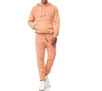 Kapuzensweatshirt RUSTY NEAL, Herren, Gr. XL, orange, 100% Baumwolle, unifarben, casual, ohne Ausschnitt, Sweatshirts, in verwaschenem Design (44749535-XL) orange
